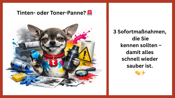 Sofortmaßnahmen bei Tinte und Tonerpannen