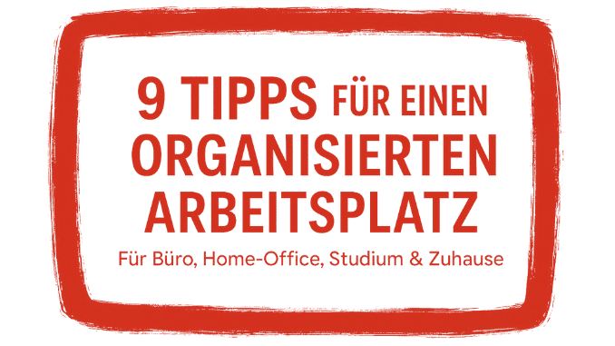 Grafik: 9 Tipps für einen organisierten Arbeitsplatz